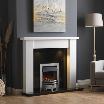 Pureglow Stanford Painted Fireplace - White